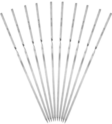 Happyyami 10piezas Brochetas Para Barbacoa Unidades Acero Inoxidable Diseño Práctico Quemaduras Para Cenas Familiares