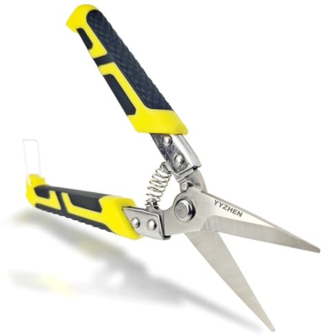 YYZHEN 8.7 Inch Aviation Tin Snips, Heavy Duty Scissors, Metal Cutter with Stainless Steel Blade and Ergonomic Grips for Cardboard, Thin Iron, Wire, DIY Projects