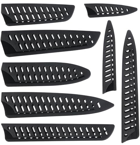simarro Lot de 8 protège-couteaux, universels, en plastique, respirants, pour couteaux de cuisine, couteaux à fruits (8 tailles)