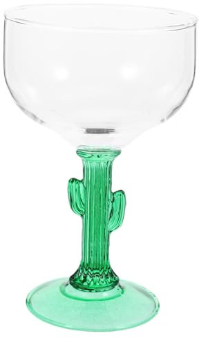 MUCKLILY Calice Unico a Forma Di Cactus in Vetro Da 400 Ml, Calice Delicato e Decorativo Per Cocktail e Succhi, Coppa Elegante Per Feste, Casa e Regali Creativi