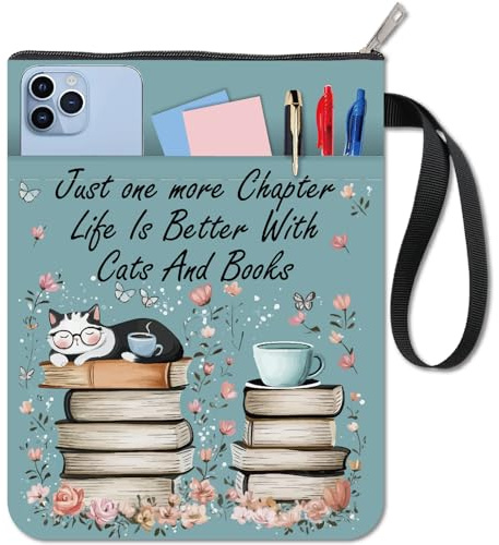 CRASPIRE Custodia per Libri con Gatti Copertina per Libri con Animali in Tessuto Lavabile e Impermeabile con Stampa di Animali Domestici e Gatti Custodia Protettiva con Copertina Flessibile