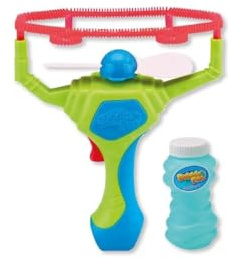 JugaToys - Lanzador de burbujas de jabón - Pompero de tamaño gigante - Incluye botella con líquido para pompas - Juguete para niños y niñas a partir de 3 años - Diseño de anillo - Juegos al aire libre