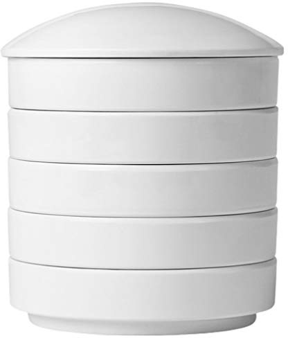 Milisten Ceramic Ink Dish Five Layers Stacking Palette Porcelain Watercolor Pigment Tray for Artists Students and Kids 3.6X3.2 Inch