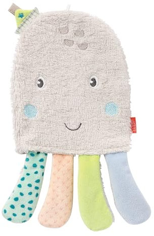 Fehn Waschlappen Oktopus - Waschhandschuh mit Tiermotiv - Badewannenspielzeug für fröhlichen Badespaß - Babywaschlappen für die Badewanne - weicher Handtuchfrottee für Babys und Kinder ab 0+ Monaten