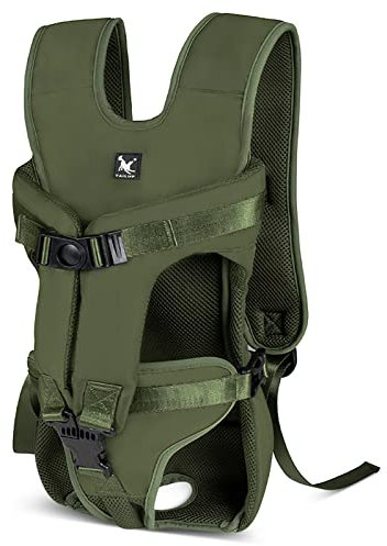 ALLSOPETS Hunderucksack für Mittlere Hunde, Verstellbar und Leicht, Ideal zum Wandern, Radfahren, Reisen und Camping (Armeegrün, XL)