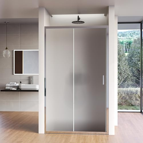 Porte de douche coulissante opaque 6mm H195 AGATA - 140