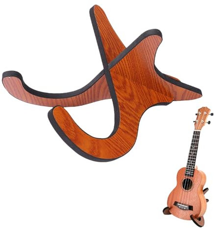 Cerioll Ukulele Ständer - Tragbarer Holz Halter Für Ukulele, Violine Und Gitarre - Klappbar