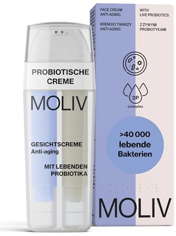 MOLIV Regenerierende Gesichtscreme, Feuchtigkeitsspendende Gesichtscreme, Nährende Creme, Anti-Aging mit lebenden Probiotika (Anti-Aging)