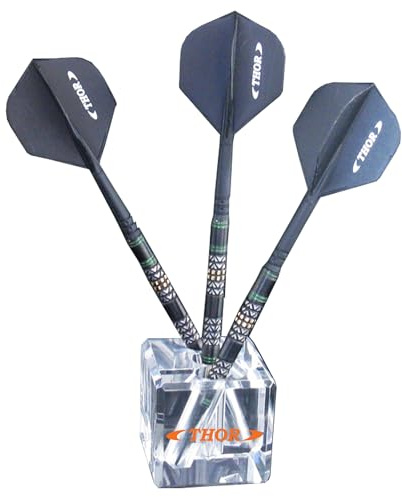 THOR-DARTS The Cube 3-Piece Acrylic Dart Display - Red, Clear