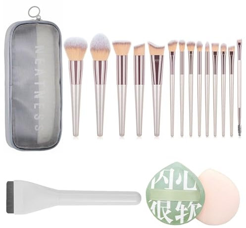 QZLSAYSL Set di 18 pezzi, Set regalo, Set di Pennelli Da Trucco, Pennelli da Trucco, Pennelli da Trucco da Viaggio - Ideato per le Persone - Cosmetici - Set di Pennelli da Trucco