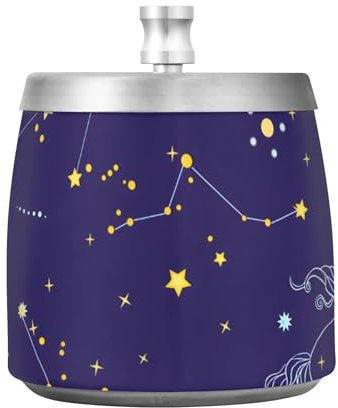 Cendrier de qualité supérieure en acier inoxydable avec couvercle pour cigares et mauvaises herbes - Cendrier moderne pour intérieur et extérieur