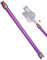 Tube Télescopique Pour Dyson V7 V8 V10 V11 V15 Aspirateur- Tube D'extension Rigide avec Dégagement Rapide 72.5cm - Bleu (Violet)