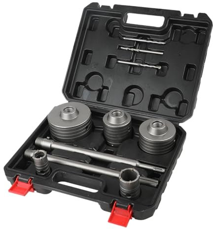 Kit per Fori nel Muro in Metallo | Trapano a Corona Universale per Cemento | Perforazione per Lavori Idraulici Elettrici