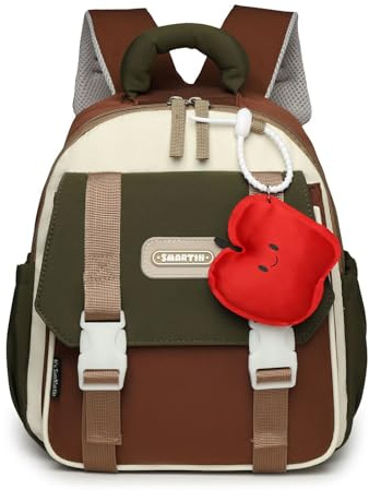 Genérico Mochila Infantil Personalizada con Nombre – Mochila Escolar Bordada para Niños y Niñas, desde Infantil hasta Primaria, Mochila de Viaje y Escolar (Marrón)