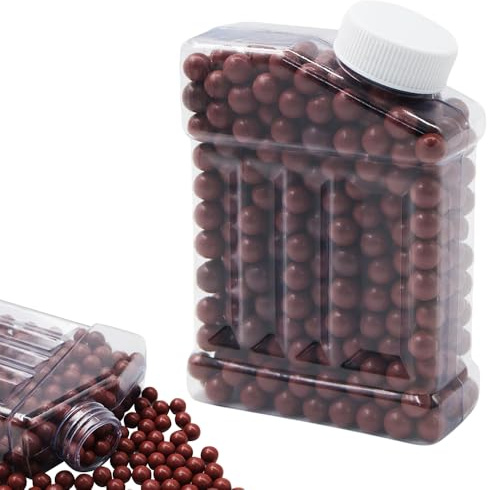 SUFFUSE Slingshot Ammo, 8mm Biodegradable Hard Clay Balls and Precision Stainless Steel Ball Bearings, 5/16inch Bottled Sling Shot Ammo Balls for Target Practice and Hunting-Clay Ball, 400pcs