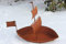 Badeko Grosses Schiff zum Bepflanzen aus Metall Edelrost, L ca. 85 cm, H 60 cm