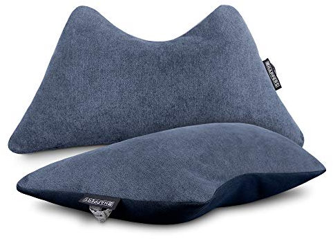 HAPPERS Pack 2 Cojines The Cushion Revolution Azules para el Descanso Lumbar y Cervical.