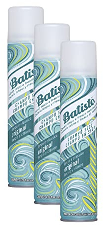 Batiste - Champú Seco Original- Champú Seco sin Sulfatos - Champú Vegano y Ecofriendly - Champú para cabello con aroma a almizcle, lirio, rosa, lavanda y naranja - Pack 3 x 200ml