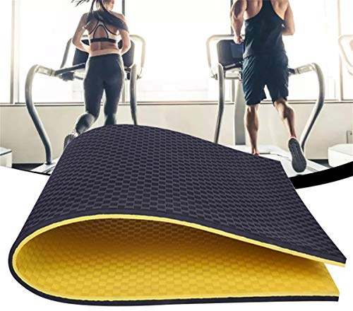 PPGE Home Tapis Anti Bruit Tapis Anti Vibration pour Tapis de Course Isolation PhoniqueTapis de Protection de Sol pour Tapis de Course, Appareils de Fitness B-200×100×2.5 cm