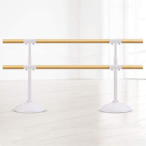 Doppelte Ballettstange, freistehende Ballettstange, höhenverstellbare Konstruktion, Mobile Ballettstange für Heimtanz-Fitness (Farbe: Rosa, Größe: 2 m) (weiß 2 m) (weiß 2 m)