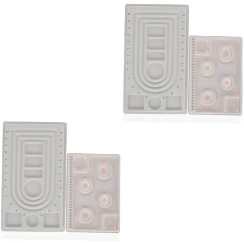 VILLCASE 4 Piezas esfera de cadena de cuentas tablero de pulsera cuentas para pulseras collares tablero de cuentas de pulsera tablero de cuentas para hacer joyas con cuentas bandeja