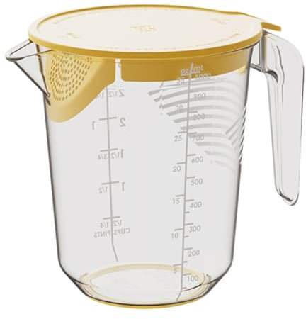 Gobelet doseur, carafe graduée pour cuisson au four de 1000 ml, doseur résistant avec poignée et balance, mesureur compact, outil multifonction pour farine et sucre