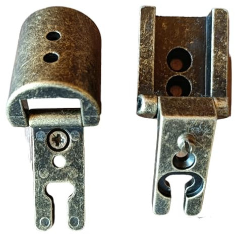 Darfix Cerniera per Armadio Mobili Anticata - Stile Arte Povera, Finitura Bronzata, Scodellino Diametro 27mm