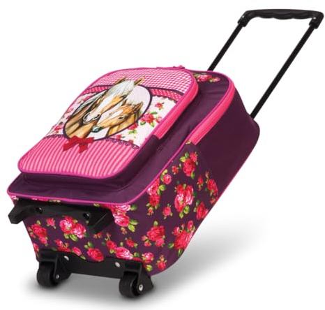 Noey & Lou Kinderkoffer Trolley Rucksack Brustbeutel Koffer Kinder Jungen Mädchen Fabrizio Weichgepäck (M1 Pink 3, M1)