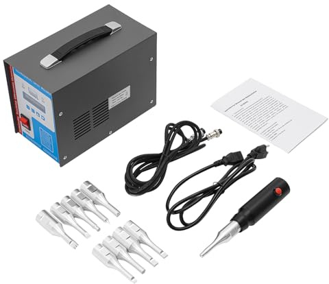 700W 110V Ultrasonic Plastic Spot Welder KH-2870YD Plastic Welding Machine with 10pcs Welding Head, Handheld Industrial High Frequency Plastic Spot Welding Machine for ABS/PP/PE/PVC