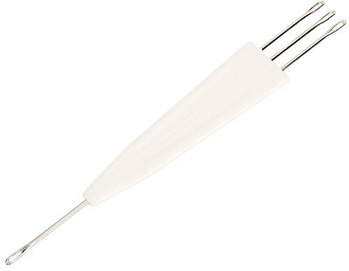OVAQUIXI Herramienta de Transferencia, Aguja para Máquina de Tejer, Paso de 6,5mm, Blanca, Compatible con Silver Reed LK150 LK360 LK100 SK860, Ajuste Universal