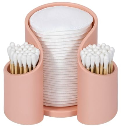 Dispensador de bastoncillos de algodón – organizadora de escritorio Qtip, contenedor versátil para tocadores, lavabos, espacios compactos | Práctica de almacenamiento para accesorios de uso