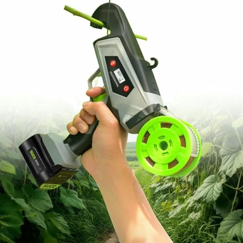 QITUJOUR Atadora Eléctrica De Vides, Atadora Eléctrica De Plantas, Atadora De Vides, Atadora Automática Inalámbrica, con Pantalla Digital, Diámetro Máximo De Atado De 25 Mm/0,1 Pulg(62RollsStrap)