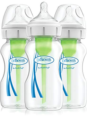 Dr Brown's Options+ Anti Colic Wide Neck Baby Bottles, Pack of 3