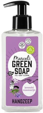 Marcel's Green Soap - Savon pour les mains Lavande & Romarin - Distributeur de savon pour les mains - Végétalien - 250 ML