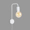 BRILONER Leuchten – Retro Bettleuchte, Wandleuchte, Leselampe mit Stecker, Kippschalter, 1x E27, max. 10 Watt, Metall, Weiß, 2086-016