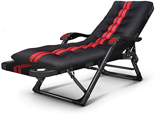 JYCCH Relaxsessel, zusammenklappbarer Sonnenliege-Stuhl, Gartenmöbel, Camping-Garten-Liegestühle Zero Gravity Recliner Reclining Waterproof Chaise Loungers Metal for Outdoor Office (Rot)