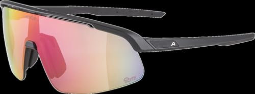 ALPINA Turbo Pro - Elegante Sport-Performance Brille mit integrierter Lüftung, black-metallic matt