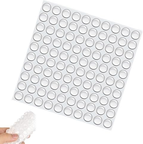 Lot de 100 tampons en caoutchouc autocollants - Pour meubles, ordinateur portable, armoires, tiroirs (6 mm)