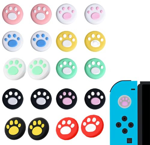 BDEPSTR 10 Paires Joystick en Silicone, Protection Manette Switch,Capuchon de Joystick,Contrôleur Analogique en Silicone,Housse de Joystick en Silicone Souple