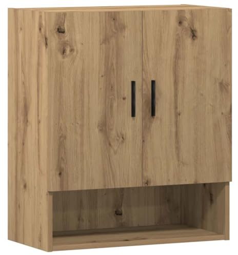 vidaXL Armario de Pared Madera de ingeniería Roble Artesano 60x31x70cm, Armario montado en la Pared, Armario de Almacenamiento, Armario de Pared Colgante