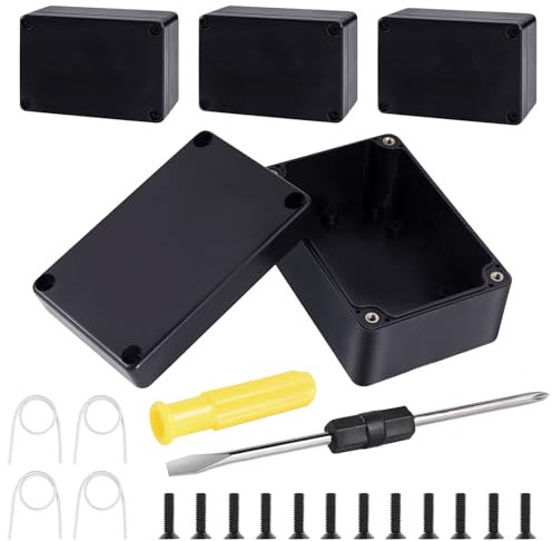 Boite de Derivation, 4 Pièces Boite Derivation Electrique Exterieur Etanche IP67 Pour Installations électriques en Intérieur et en Extérieur 100 x 68 x 50 mm