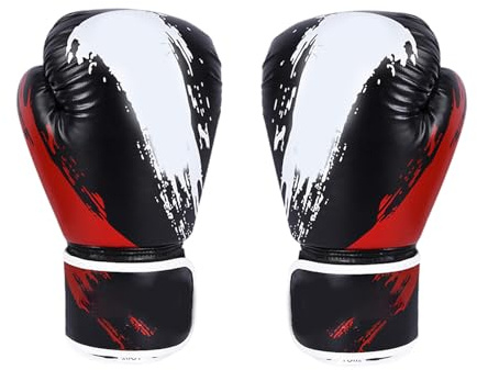 Guantoni in pelle per kickboxing, allenamento e sparring, per uomini, donne, ragazzi, bambini, boxe, kickboxing, 10 oz, 170 g
