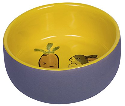 Nobby gnagare keramisk skål Carrot Plus, grå/gul Ø 11 cm x 4,5 cm, 1 st