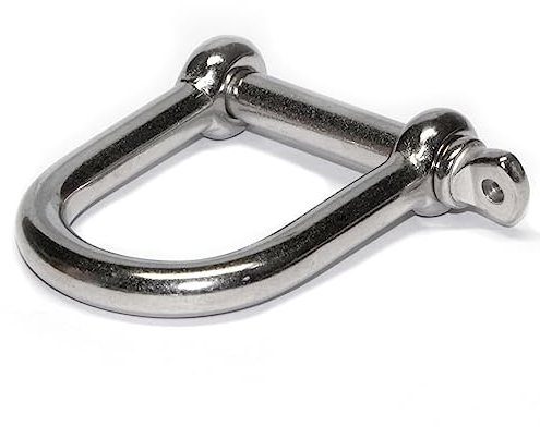 PRIOstahl Grillete redondo conector tornillo tornillo conector de cable de alambre x 1 grillete con seguridad M6 (33 mm x 24 mm) conexión eslabón grillete inoxidable para agua salada barco barco de