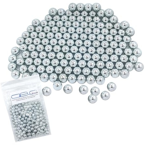 Glac Store® 200 Pz Pallini in Acciaio Metallo da 6mm per Softair Soft Air Pistole Fucili 0,80 Grammi Calibrati e Lucidati