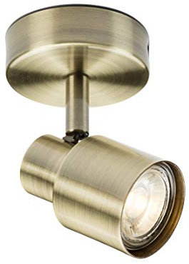 Knightsbridge Single GU10 Spotlight in Antique Brass