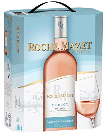 Roche Mazet – Vin Rosé Merlot (3L) – IGP Pays d’Oc – Bag in Box