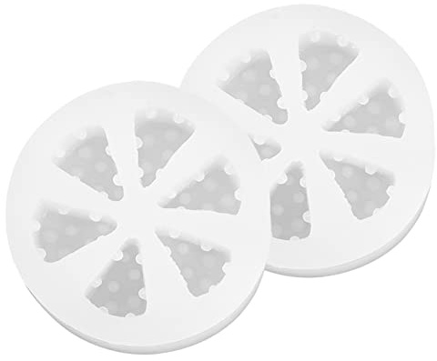 jojofuny 2inch Mini Cheese Silicone Mold, 2pcs Miniature 3D Silicone Mold for Dollhouse Soap Making, DIY Dessert Baking, Candle Making