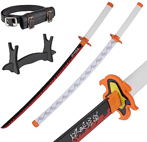 57 SPECIAL REPLICAS Anime Katana Cosplay Sword 105 cm / 41 inch – Bamboo Katana for Daemon Slayer Fans – Daemon Slayer Sword