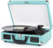 Vinyl Record Player 3-Speed Record Player Bluetooth Suitcase Turntable Record Player with Built-in Speakers RCA Line Out AUX in Headphone Jack Vintage Record Player,Convert Vinyl to WAV or MP3